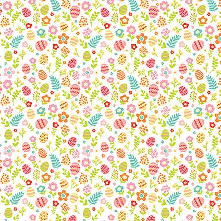 Easter Wishes Collection Hiding Eggs 12 x 12 Double-Sided Scrapbook Paper by Echo Park Paper