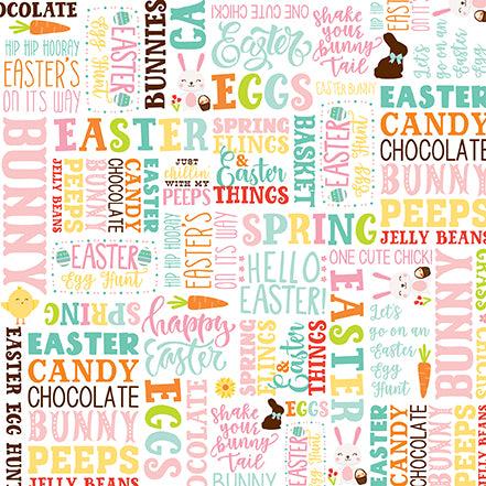 Easter Wishes Collection Hello Easter 12 x 12 Double-Sided Scrapbook Paper by Echo Park Paper