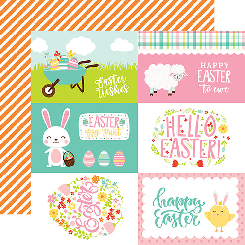 Easter Wishes Collection 4x6 Journaling Cards 12 x 12 Double-Sided Scrapbook Paper by Echo Park Paper