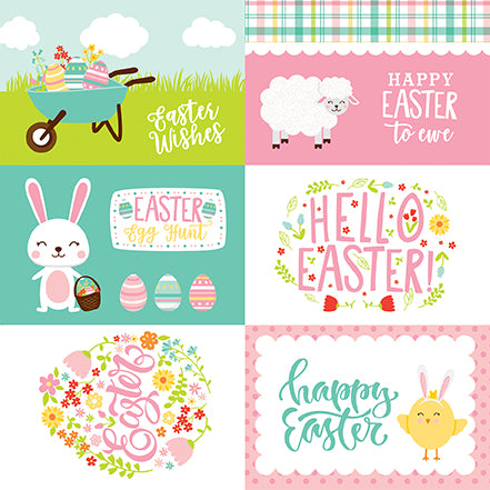 Easter Wishes Collection 4x6 Journaling Cards 12 x 12 Double-Sided Scrapbook Paper by Echo Park Paper