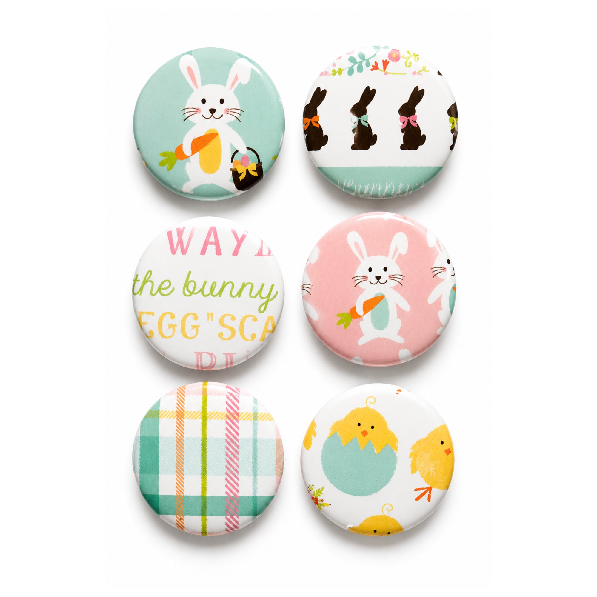Button Bubbles Collection  Easter 1" Decorative, Self-Adhesive Scrapbook Button Embellishments by Marla - 6 Pieces