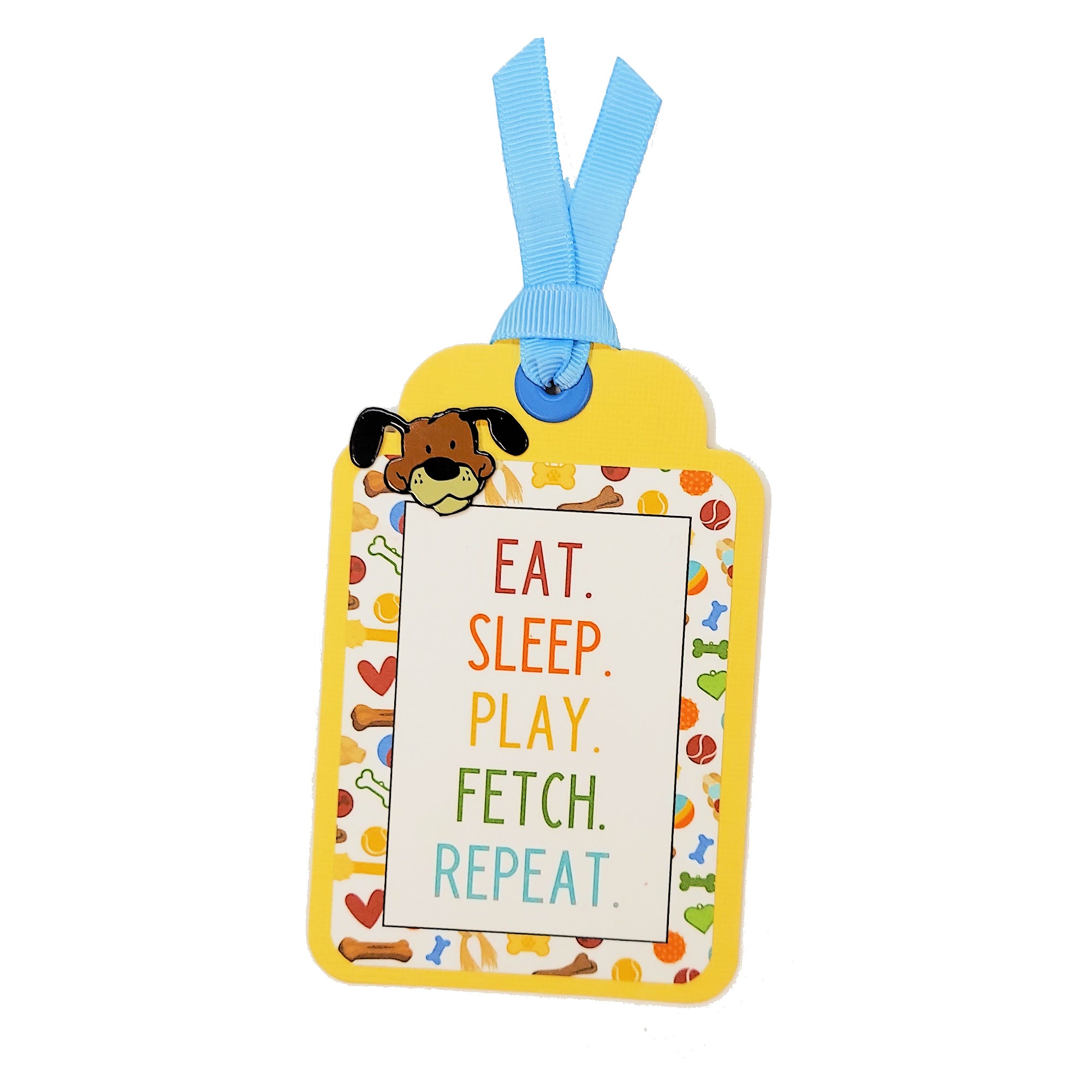 Eat. Sleep. Play. Fetch. Repeat. Tag 3 x 5 Coordinating Scrapbook Tag Embellishment by SSC Designs