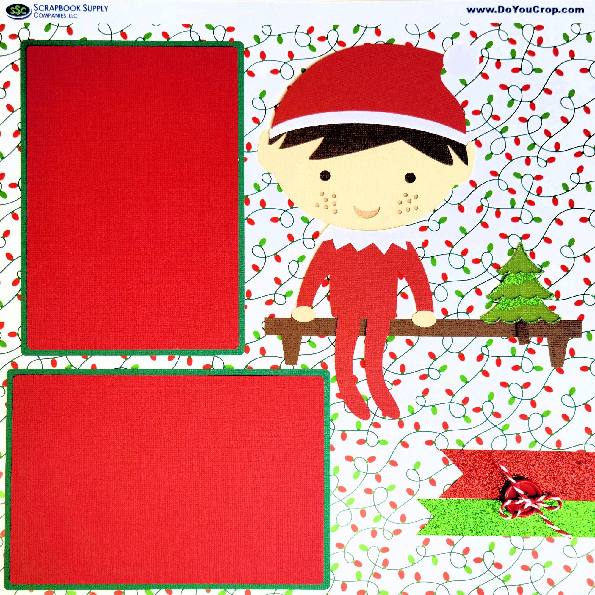 Elf Magic Elf On The Shelf Premade Embellished Two-Page 12 x 12 Scrapbook Premade by SSC Designs - Scrapbook Supply Companies