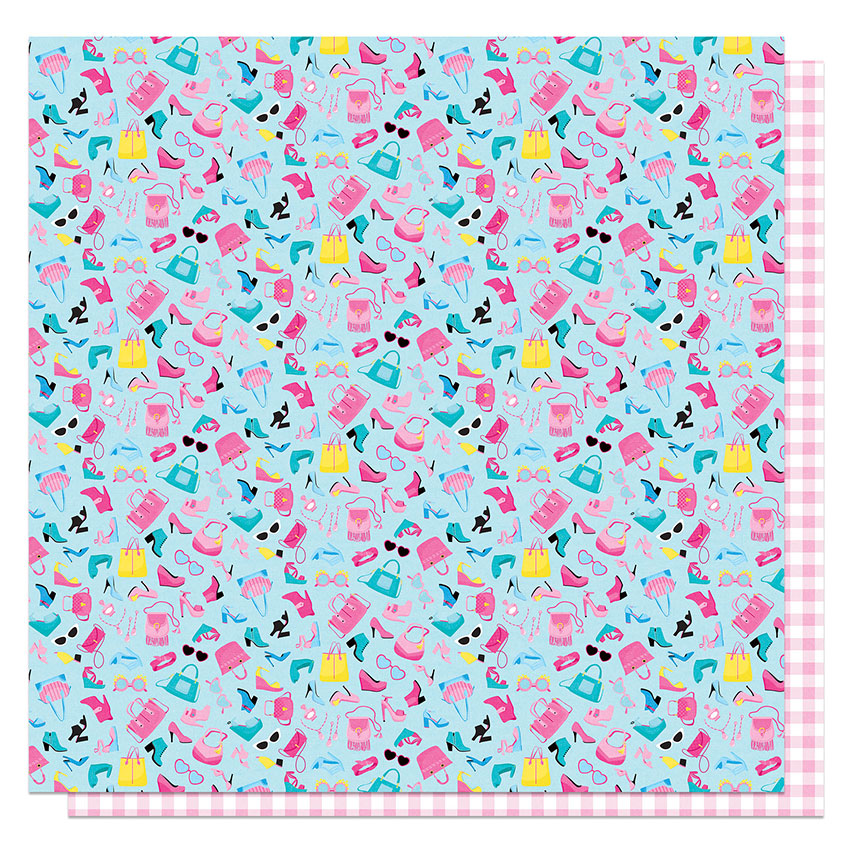 Fashion Dreams Collection Accessories 12 x 12 Double-Sided Scrapbook Paper by Photo Play Paper