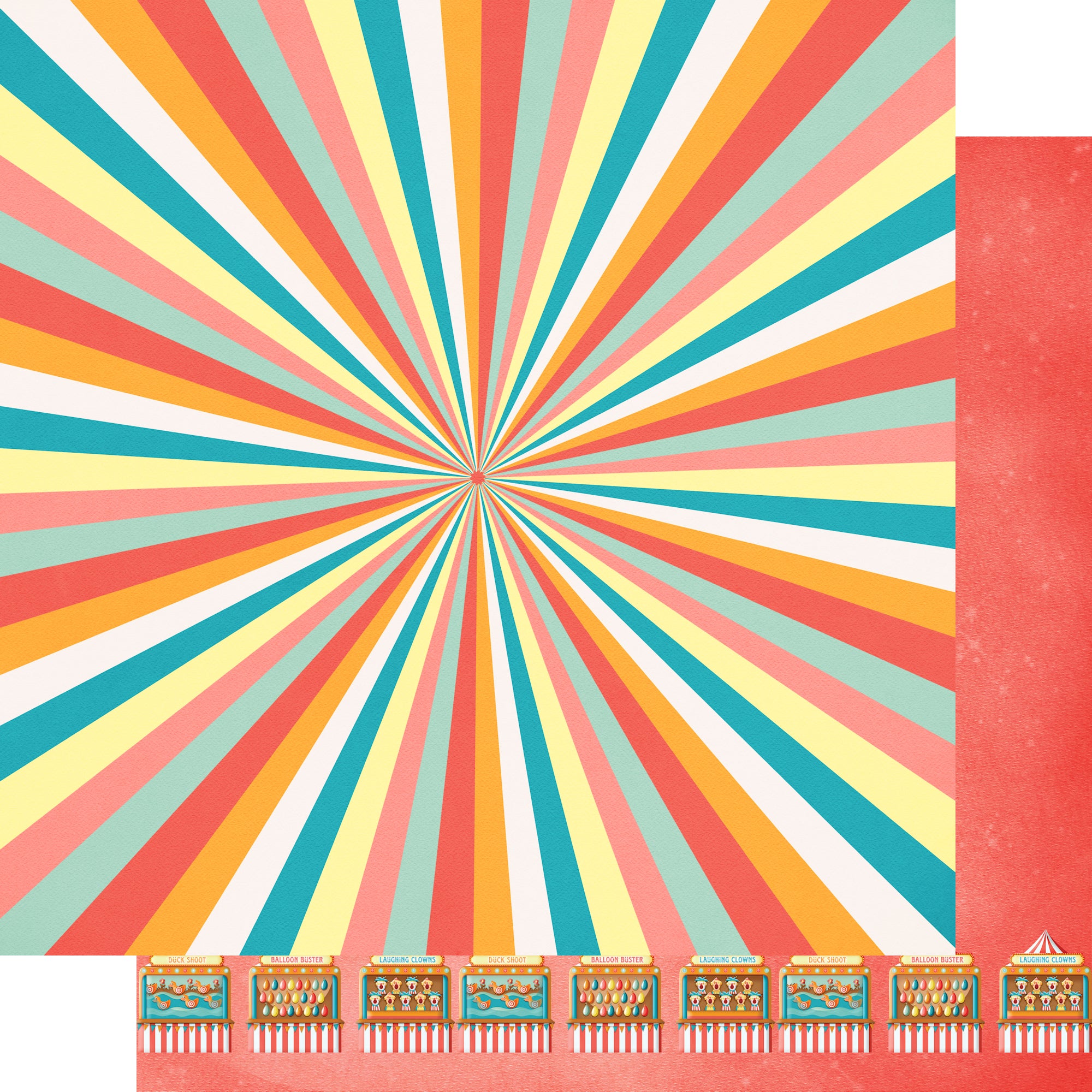 Fun At The Fair Collection Games & Giggles 12 x 12 Double-Sided Scrapbook Paper by SSC Designs