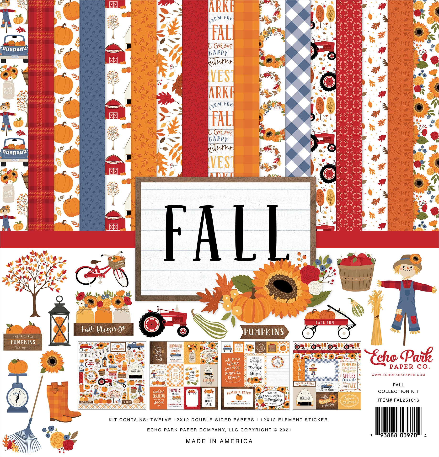 Fall Collection 12 x 12 Double-Sided Scrapbook Collection Kit by Echo Park Paper