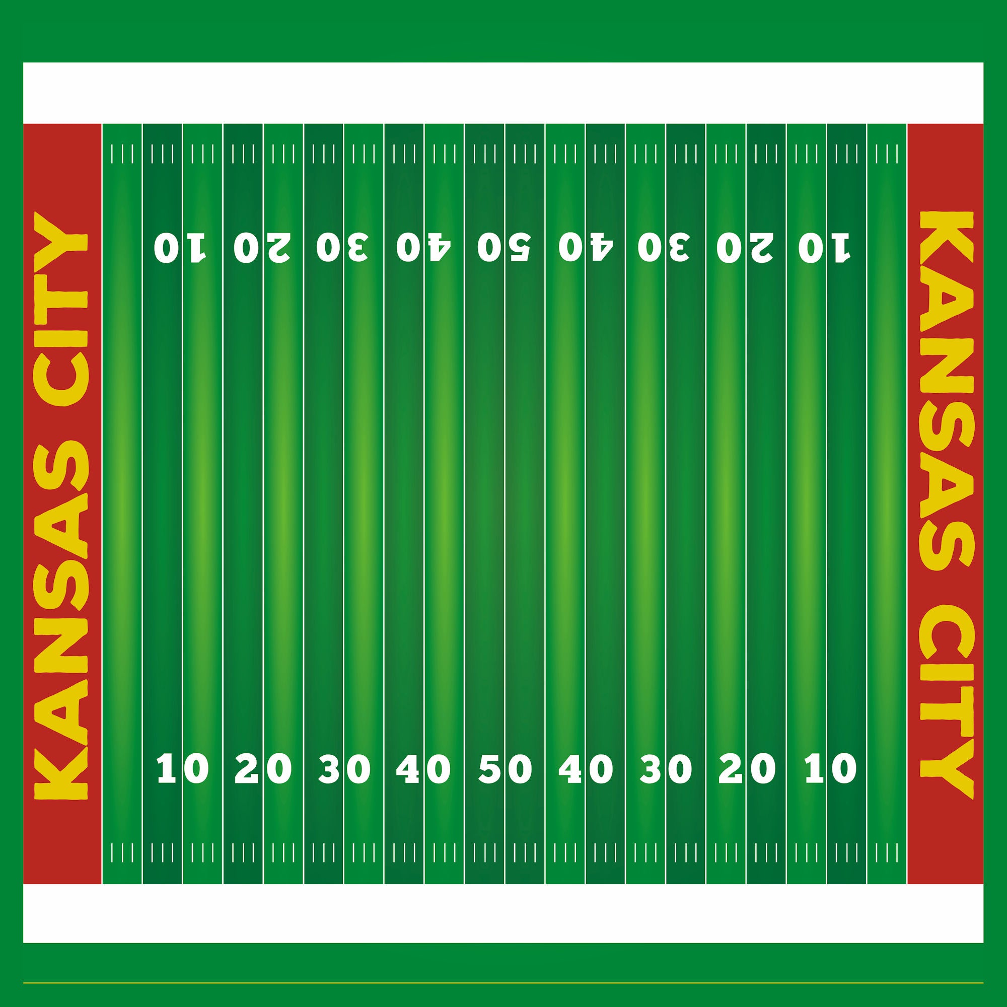 Football Season Collection Kansas City On The Field 12 x 12 Double-Sided Scrapbook Paper by SSC Designs