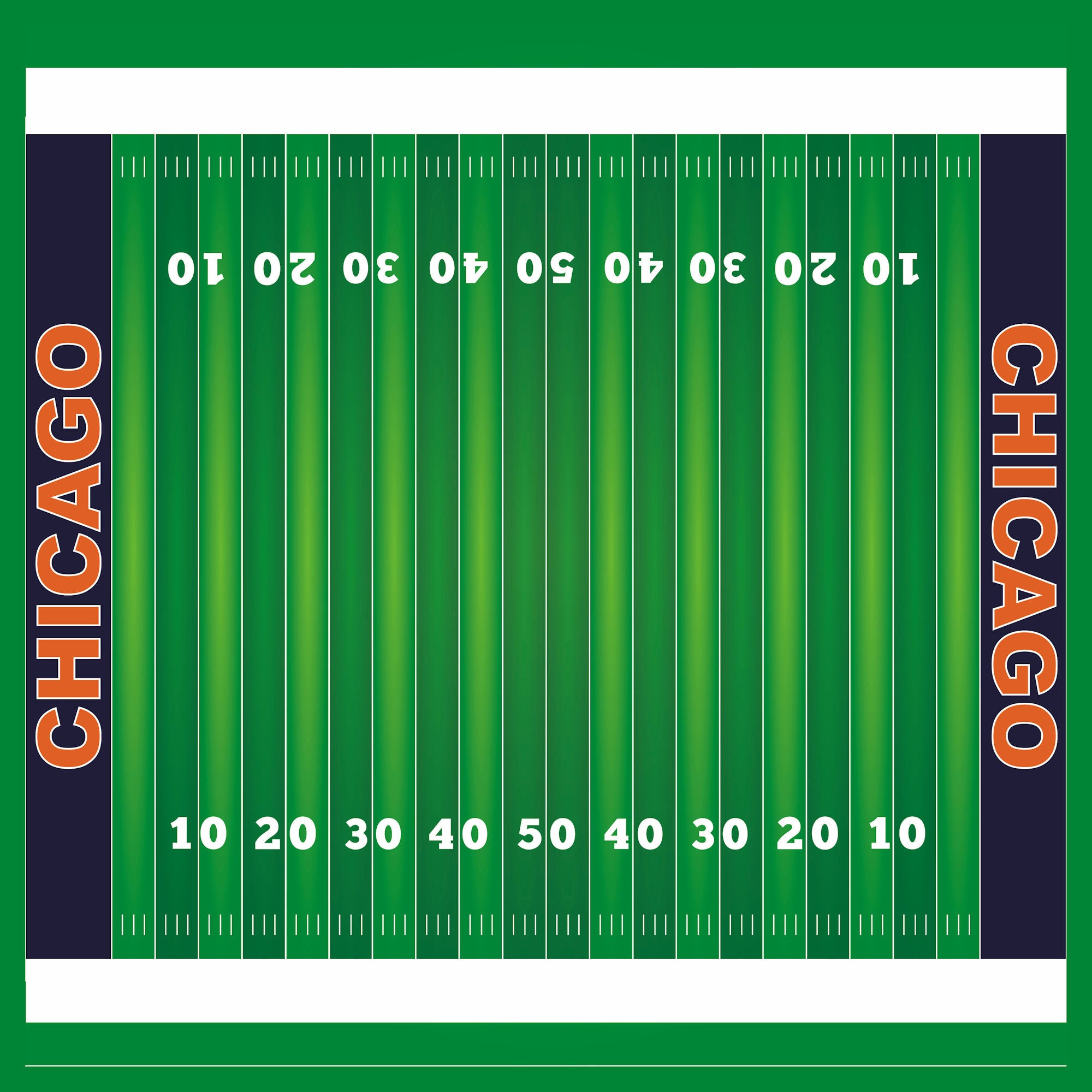 Football Season Collection Chicago On The Field 12 x 12 Double-Sided Scrapbook Paper by SSC Designs