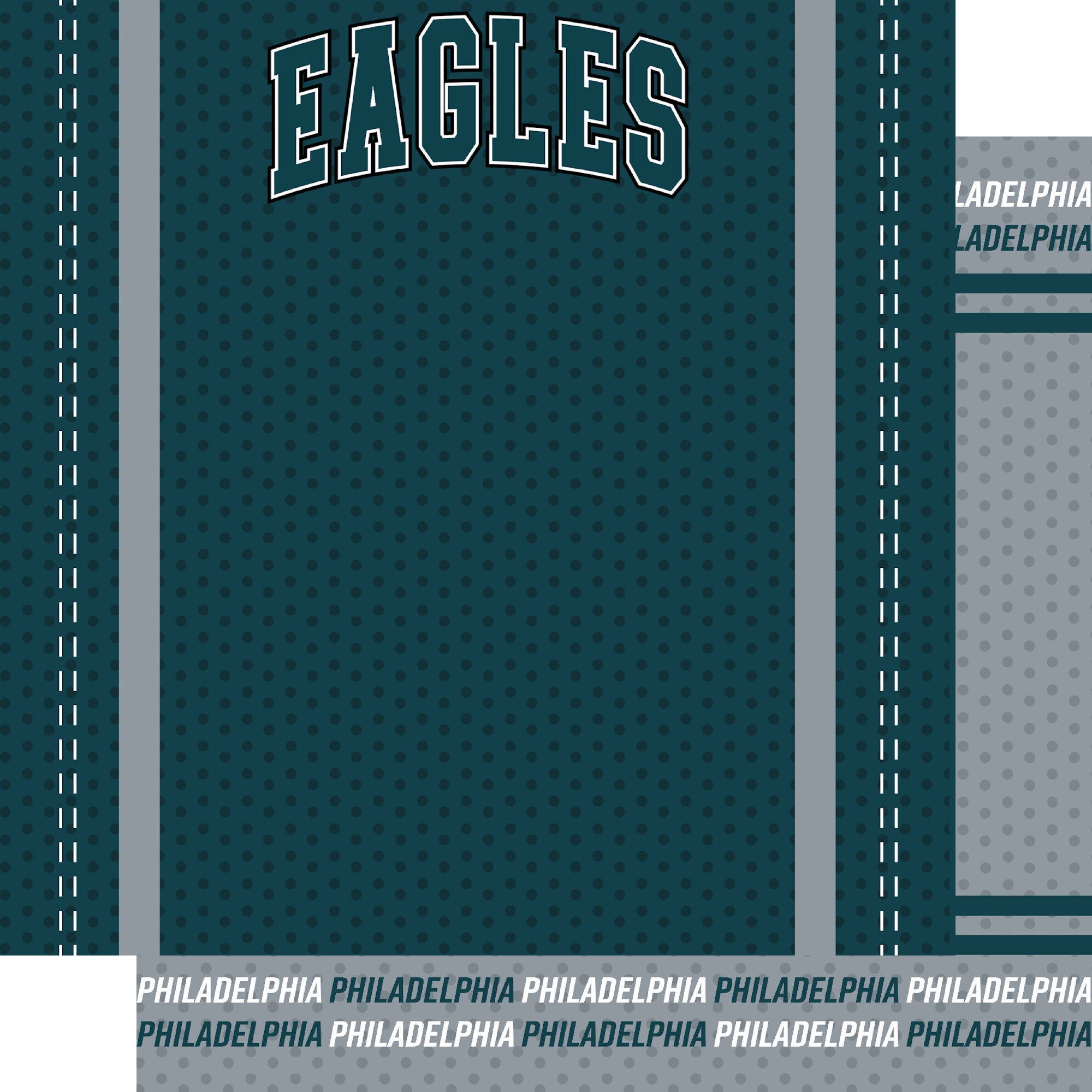 Football Season Collection Philadelphia City Pride 12 x 12 Double-Sided Scrapbook Paper by SSC Designs