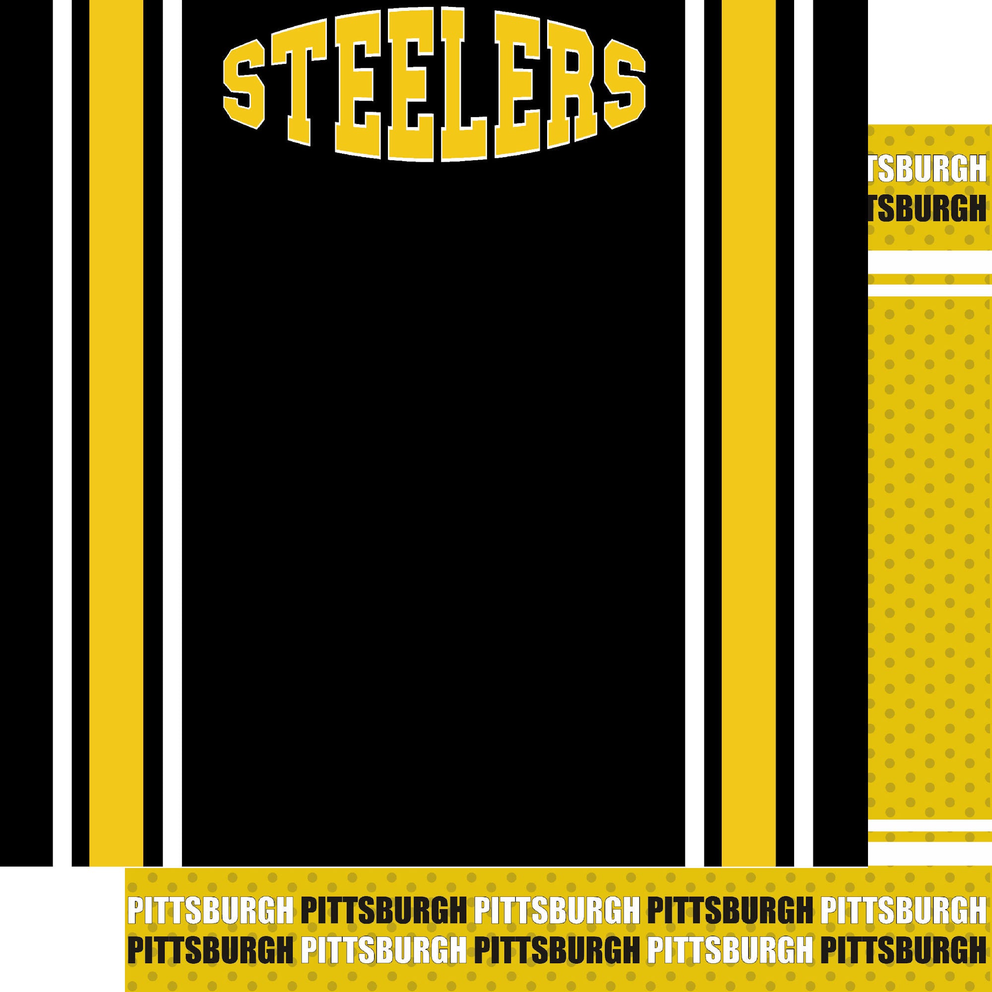 Football Season Collection Steelers Football Jersey 12 x 12 Double-Sided Scrapbook Paper by SSC Designs