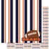 Football Season Collection Bears Sporty Stripes 12 x 12 Double-Sided Scrapbook Paper by SSC Designs