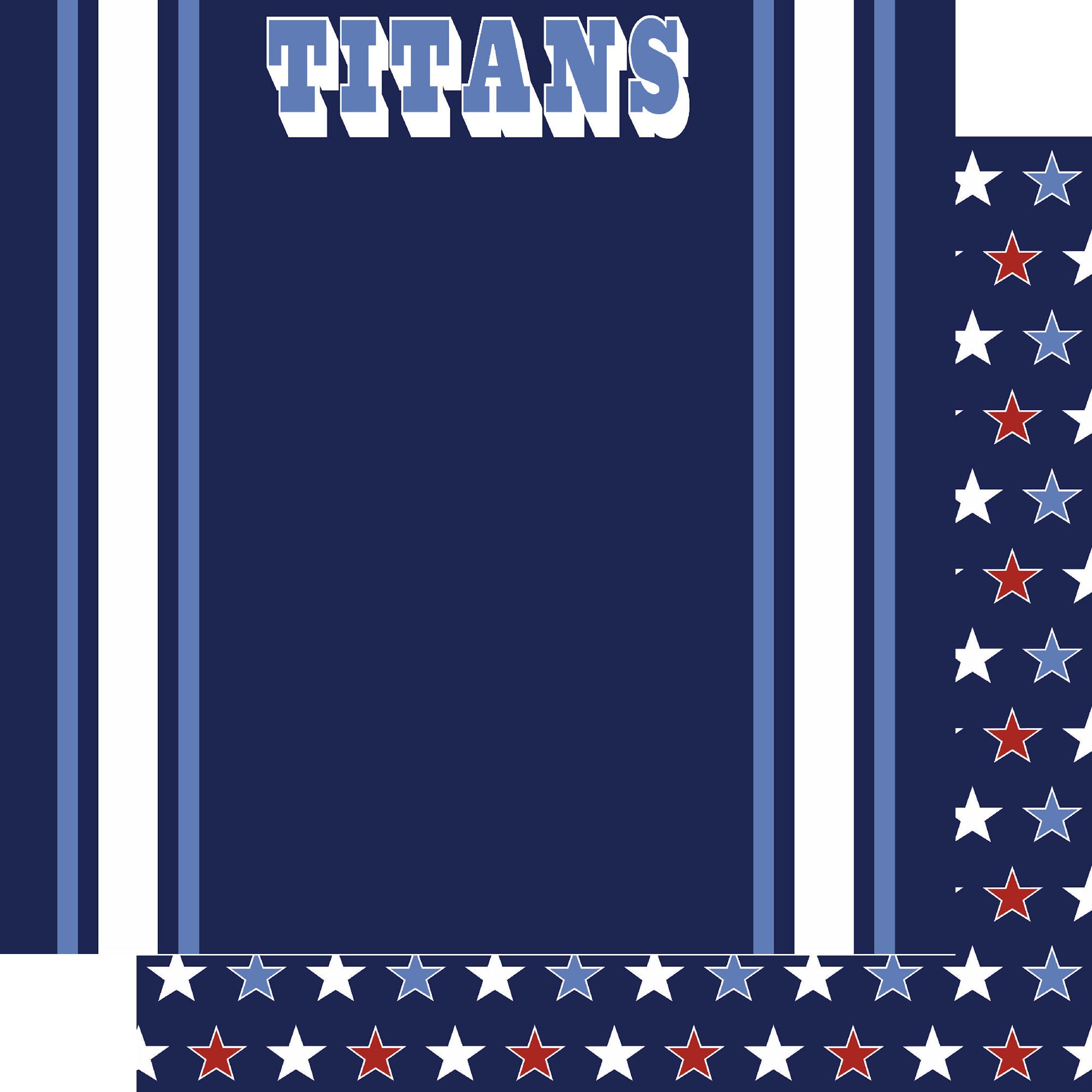 Football Season Collection Titans Football Jersey 12 x 12 Double-Sided Scrapbook Paper by SSC Designs