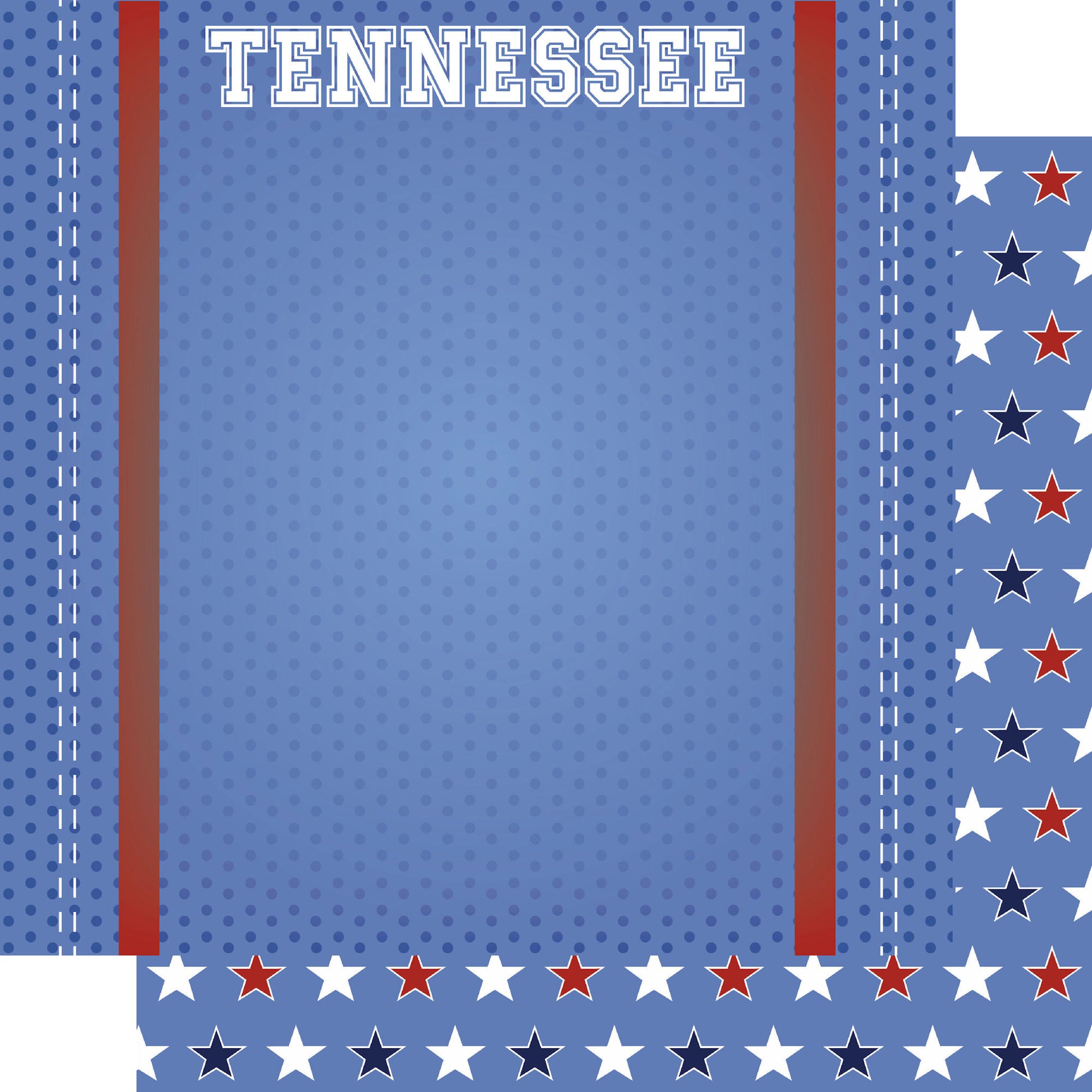 Football Season Collection Tennessee City Pride 12 x 12 Double-Sided Scrapbook Paper by SSC Designs