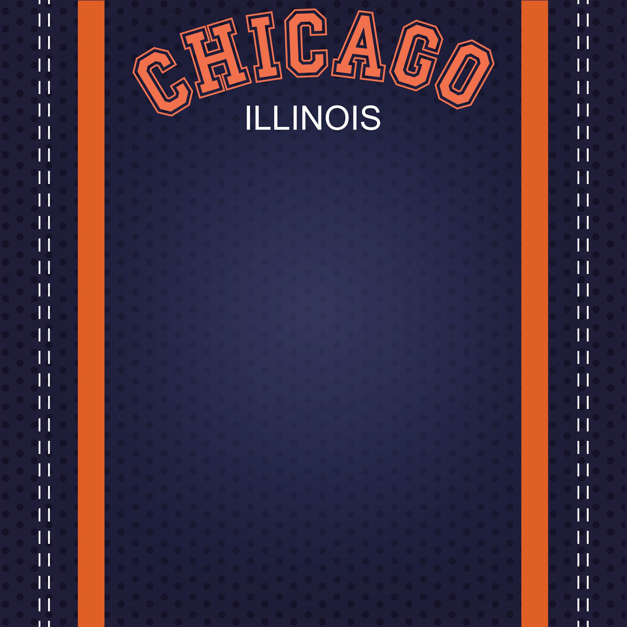 Football Season Collection Chicago City Pride 12 x 12 Double-Sided Scrapbook Paper by SSC Designs
