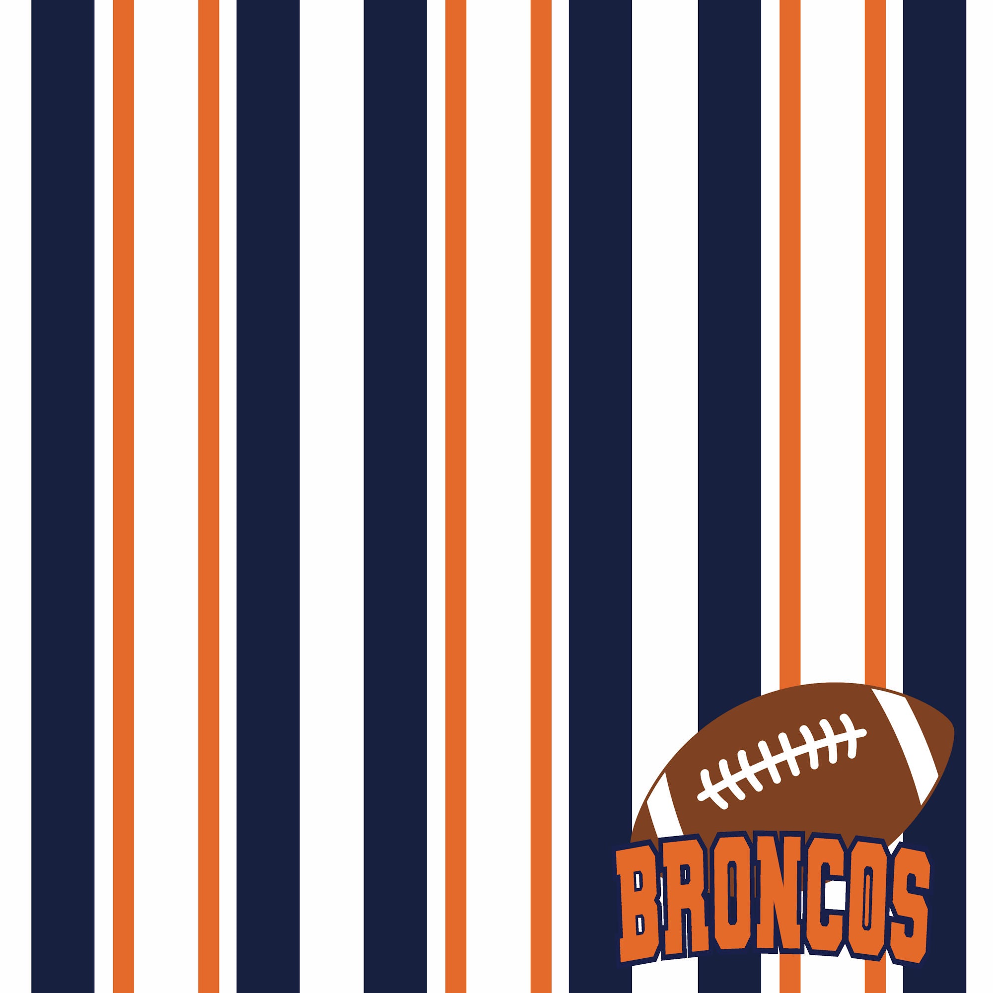 Football Season Collection Broncos Sporty Stripes 12 x 12 Double-Sided Scrapbook Paper by SSC Designs