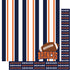 Football Season Collection Broncos Sporty Stripes 12 x 12 Double-Sided Scrapbook Paper by SSC Designs