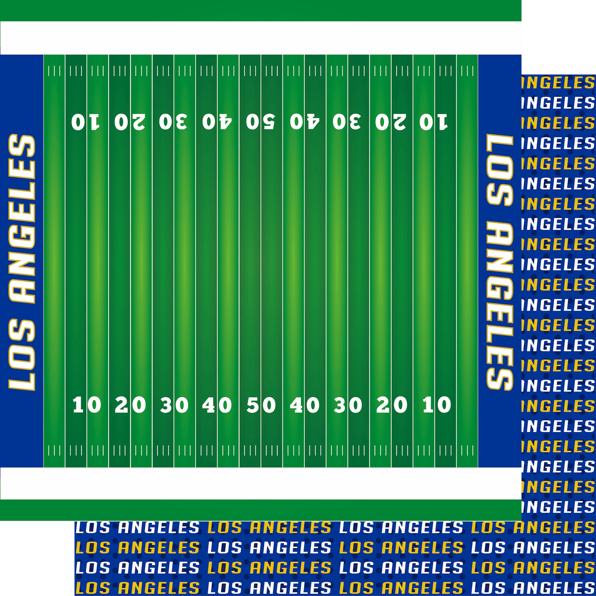 Football Season Collection Los Angeles On The Field 12 x 12 Double-Sided Scrapbook Paper by SSC Designs