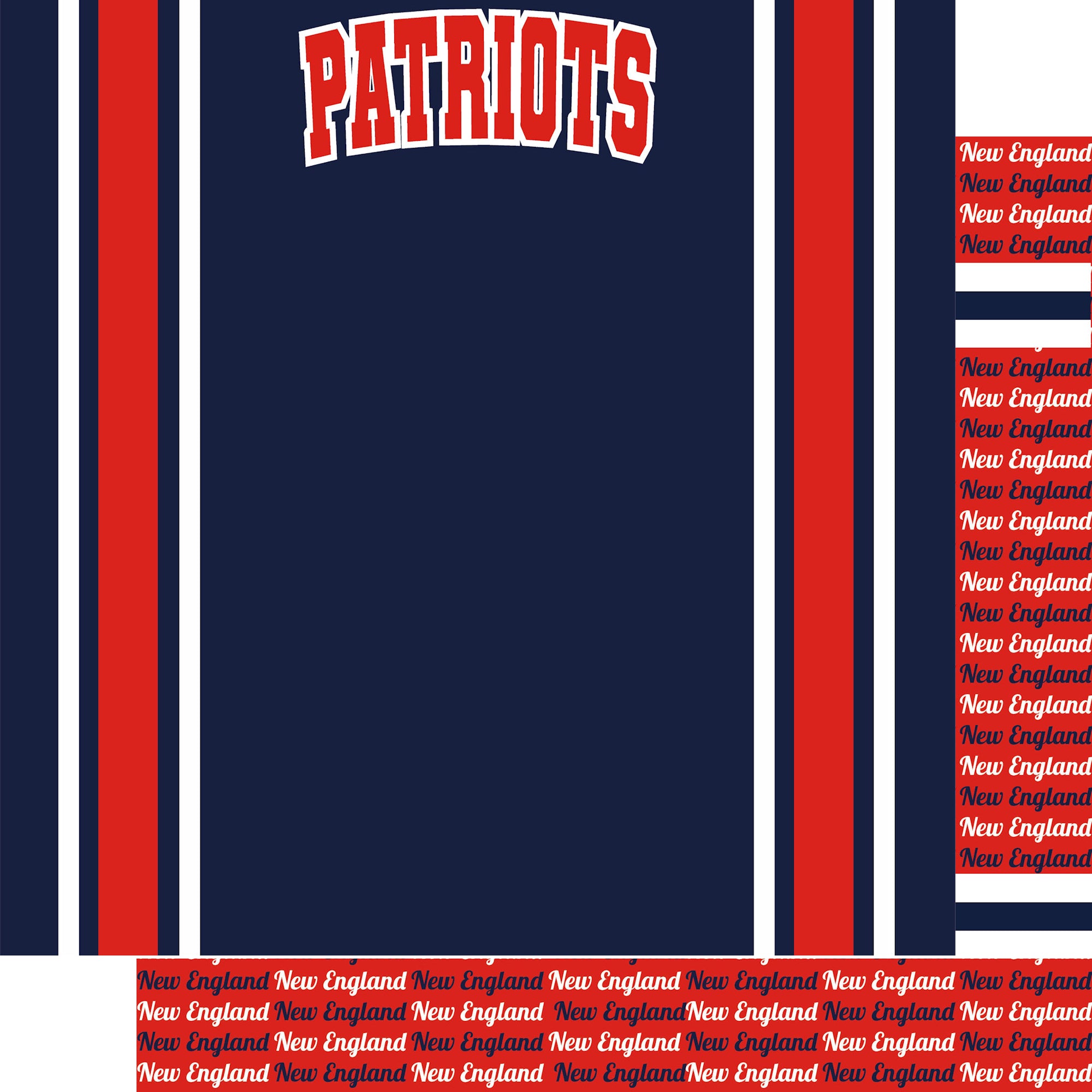 Football Season Collection Patriots Football Jersey 12 x 12 Double-Sided Scrapbook Paper by SSC Designs