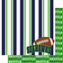 Football Season Collection Seahawks Sporty Stripes 12 x 12 Double-Sided Scrapbook Paper by SSC Designs