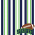Football Season Collection Seahawks Sporty Stripes 12 x 12 Double-Sided Scrapbook Paper by SSC Designs