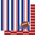 Football Season Collection Bills Sporty Stripes 12 x 12 Double-Sided Scrapbook Paper by SSC Designs