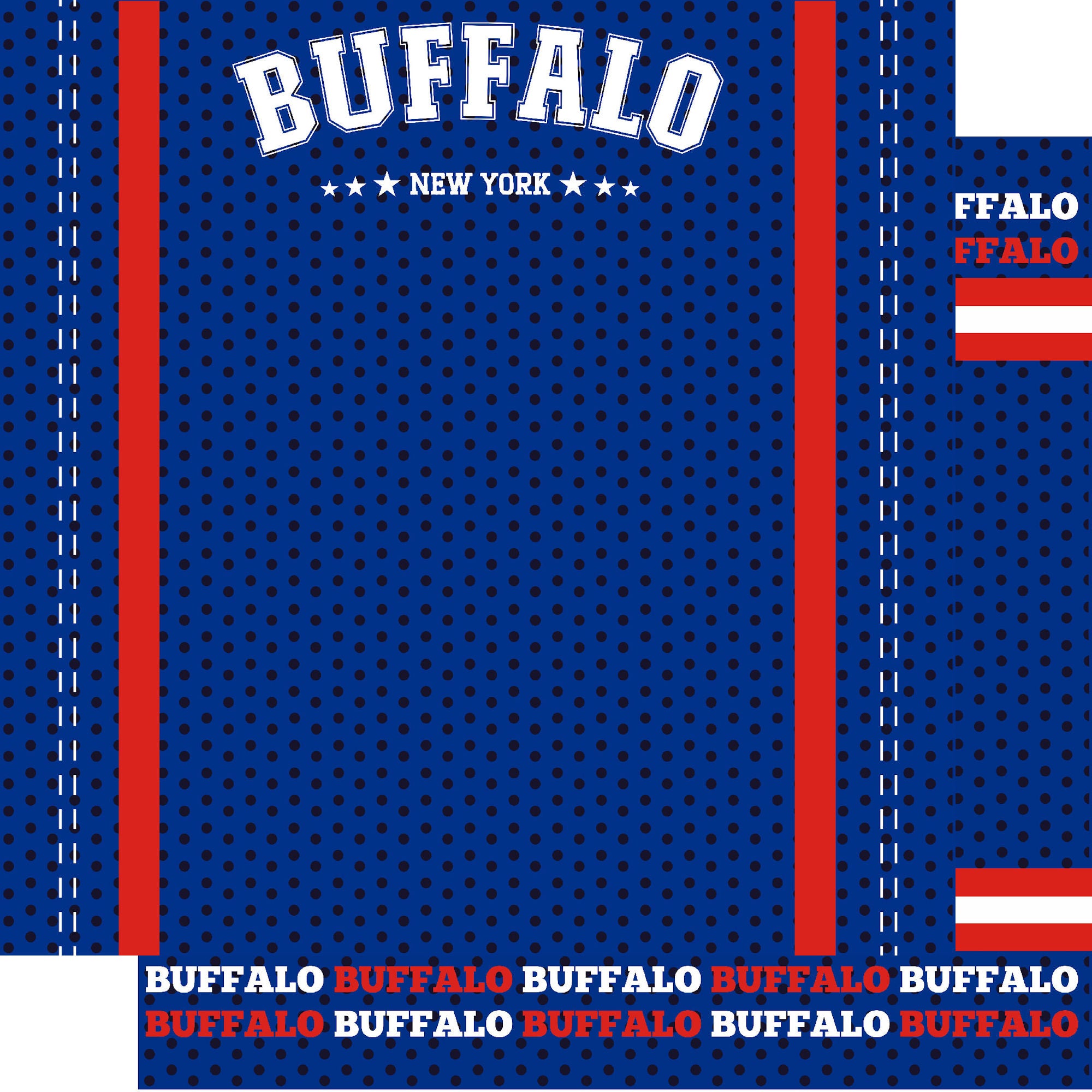 Football Season Collection Buffalo City Pride 12 x 12 Double-Sided Scrapbook Paper by SSC Designs