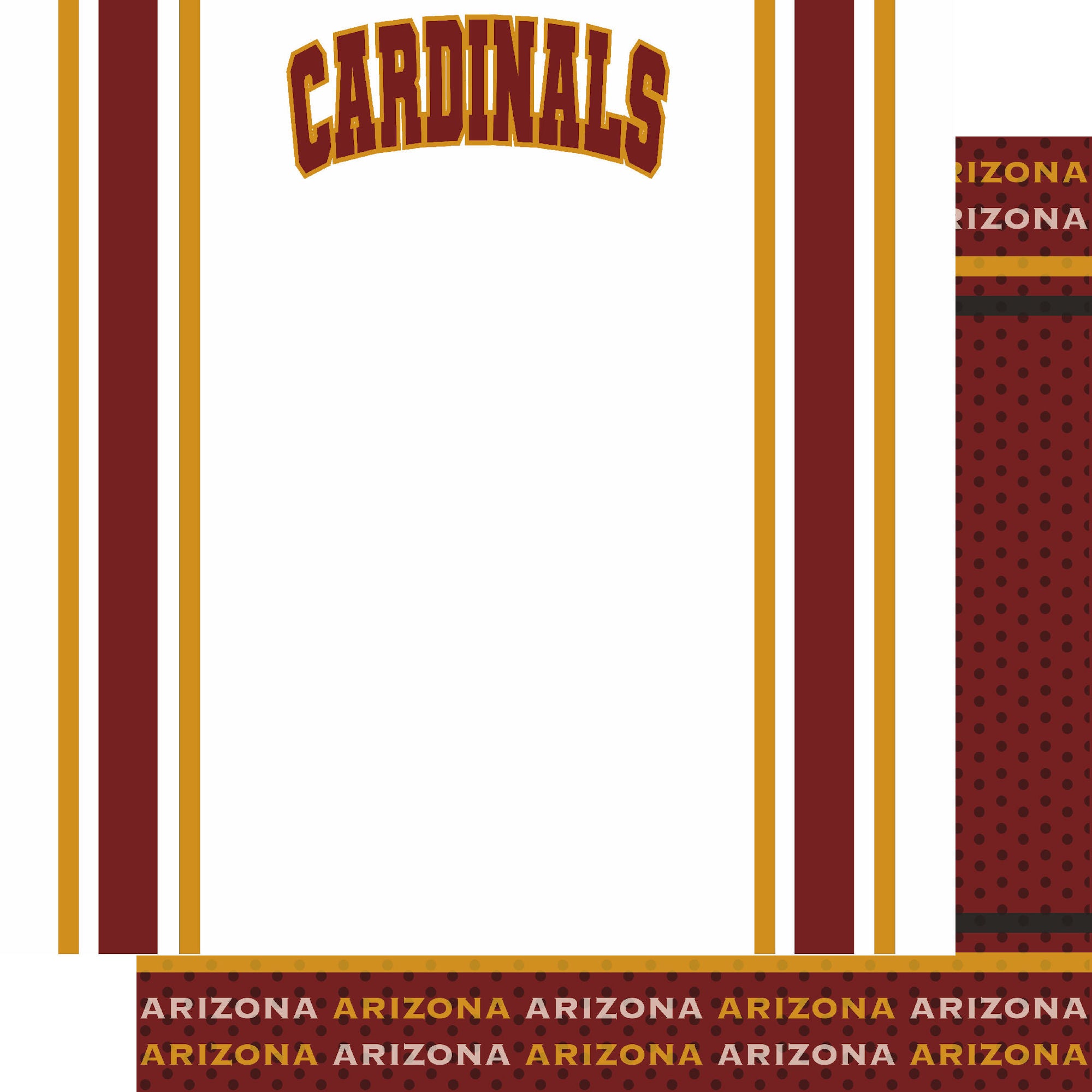 Football Season Collection Cardinals Football Jersey 12 x 12 Double-Sided Scrapbook Paper by SSC Designs