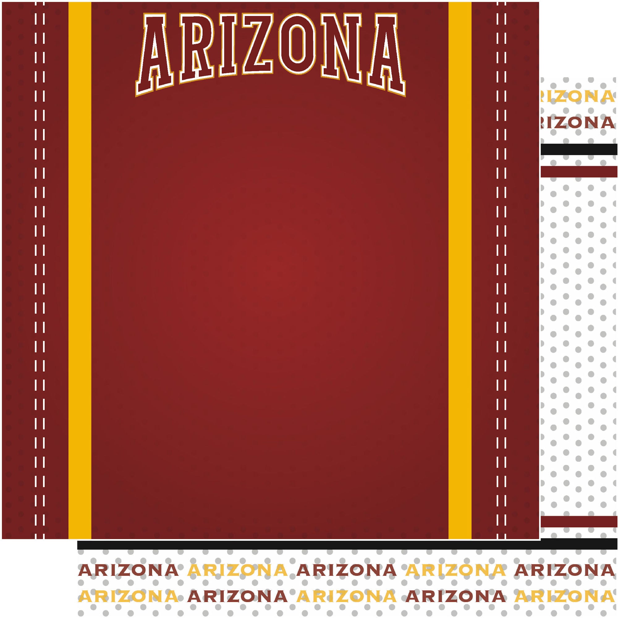 Football Season Collection Arizona City Pride 12 x 12 Double-Sided Scrapbook Paper by SSC Designs