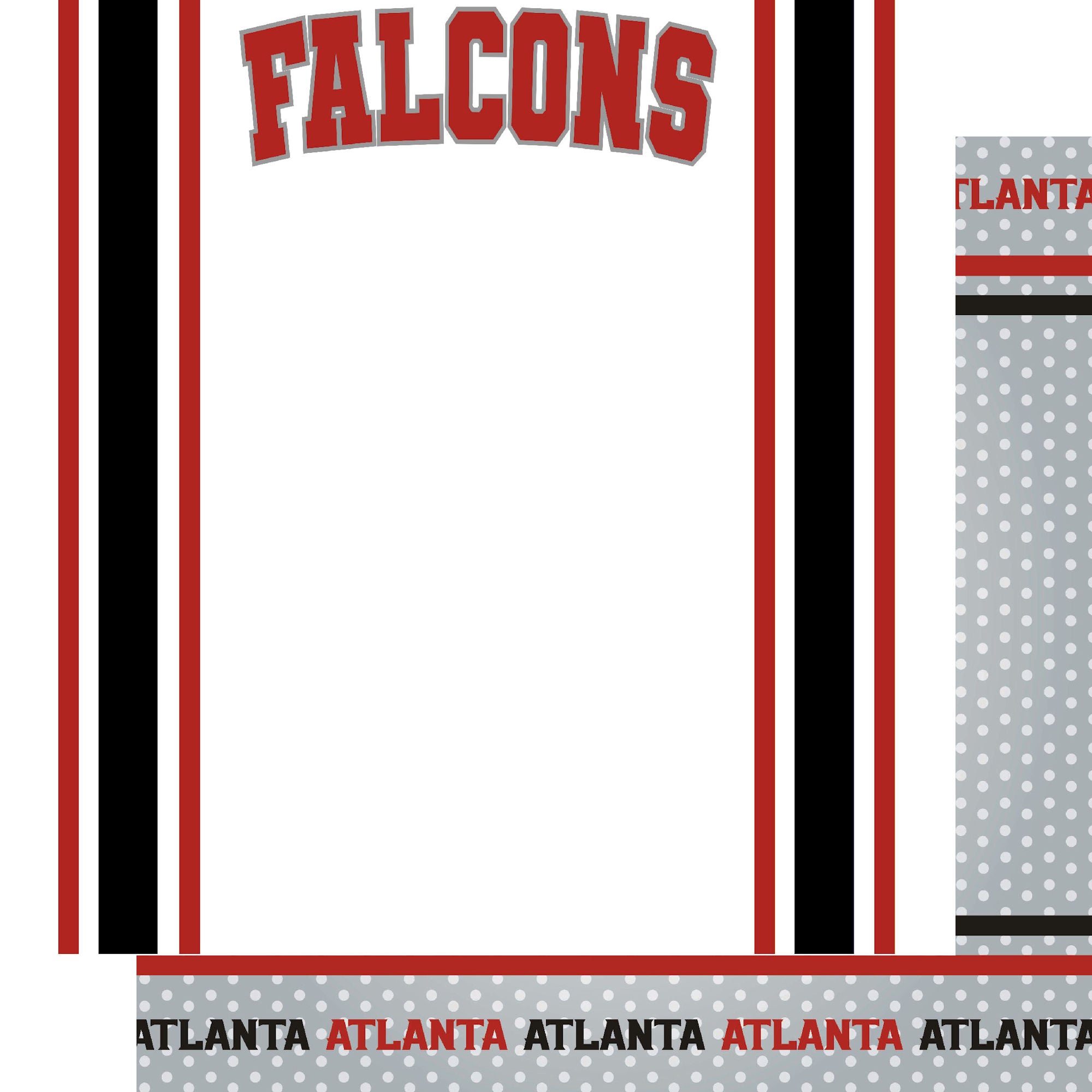 Football Season Collection Falcons Football Jersey 12 x 12 Double-Sided Scrapbook Paper by SSC Designs
