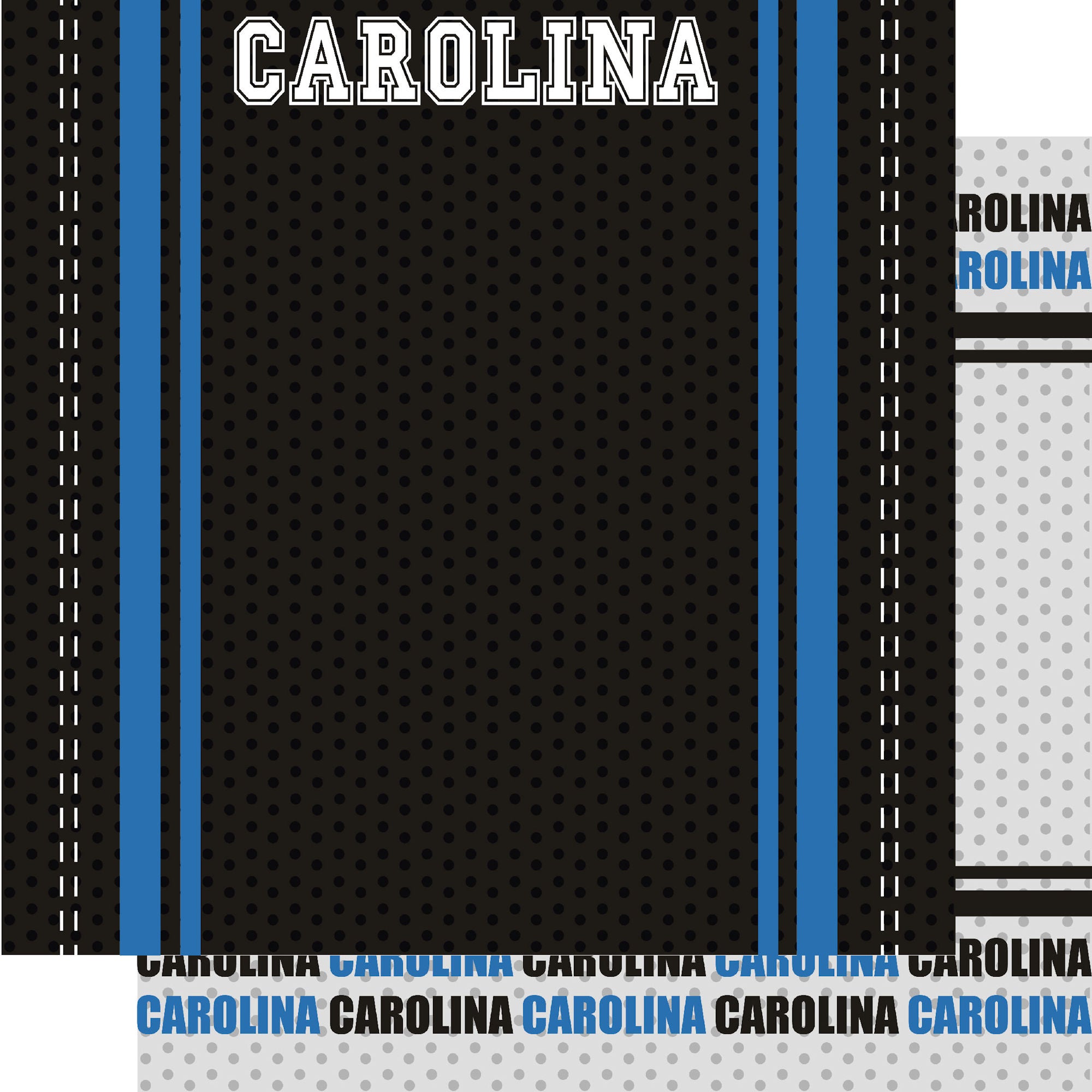 Football Season Collection Carolina City Pride 12 x 12 Double-Sided Scrapbook Paper by SSC Designs