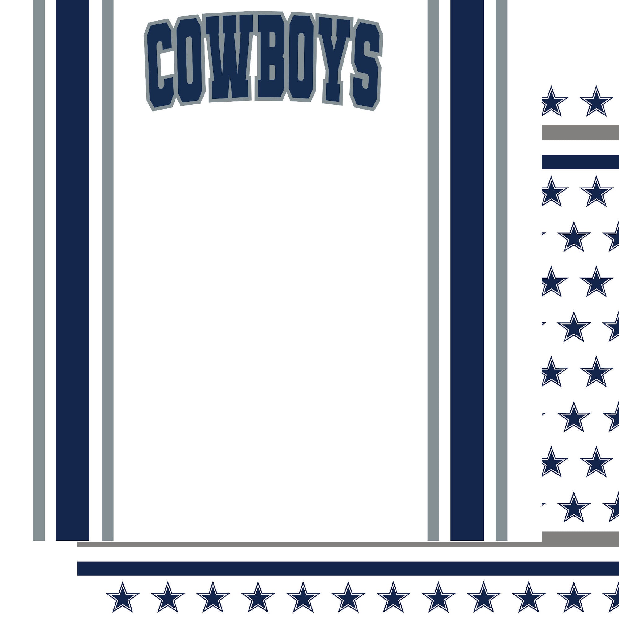 Football Season Collection Cowboys Football Jersey 12 x 12 Double-Sided Scrapbook Paper by SSC Designs
