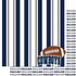 Football Season Collection Cowboys Sporty Stripes 12 x 12 Double-Sided Scrapbook Paper by SSC Designs