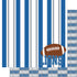 Football Season Collection Lions Sporty Stripes 12 x 12 Double-Sided Scrapbook Paper by SSC Designs