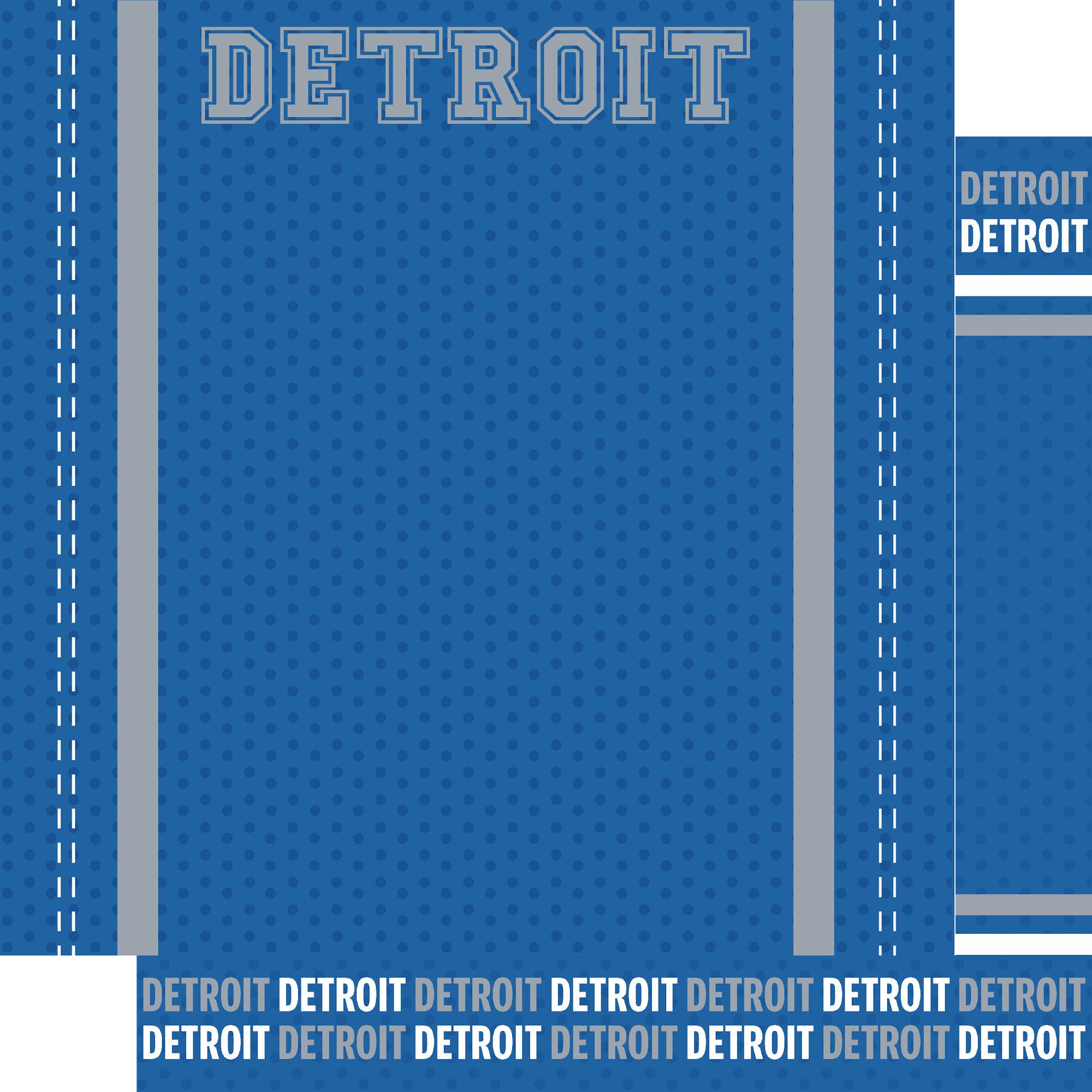 Football Season Collection Detroit  City Pride 12 x 12 Double-Sided Scrapbook Paper by SSC Designs