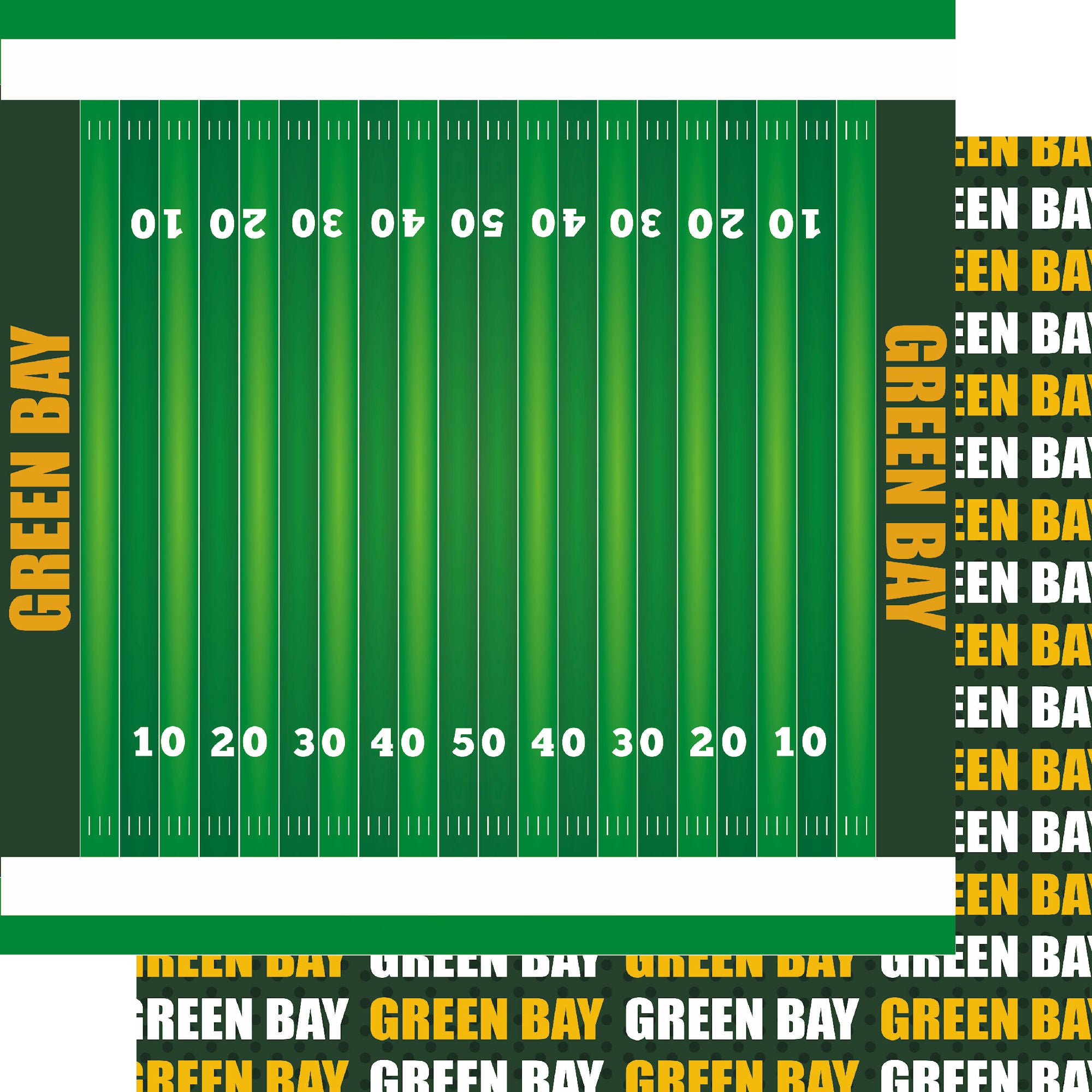 Football Season Collection Green Bay On The Field 12 x 12 Double-Sided Scrapbook Paper by SSC Designs
