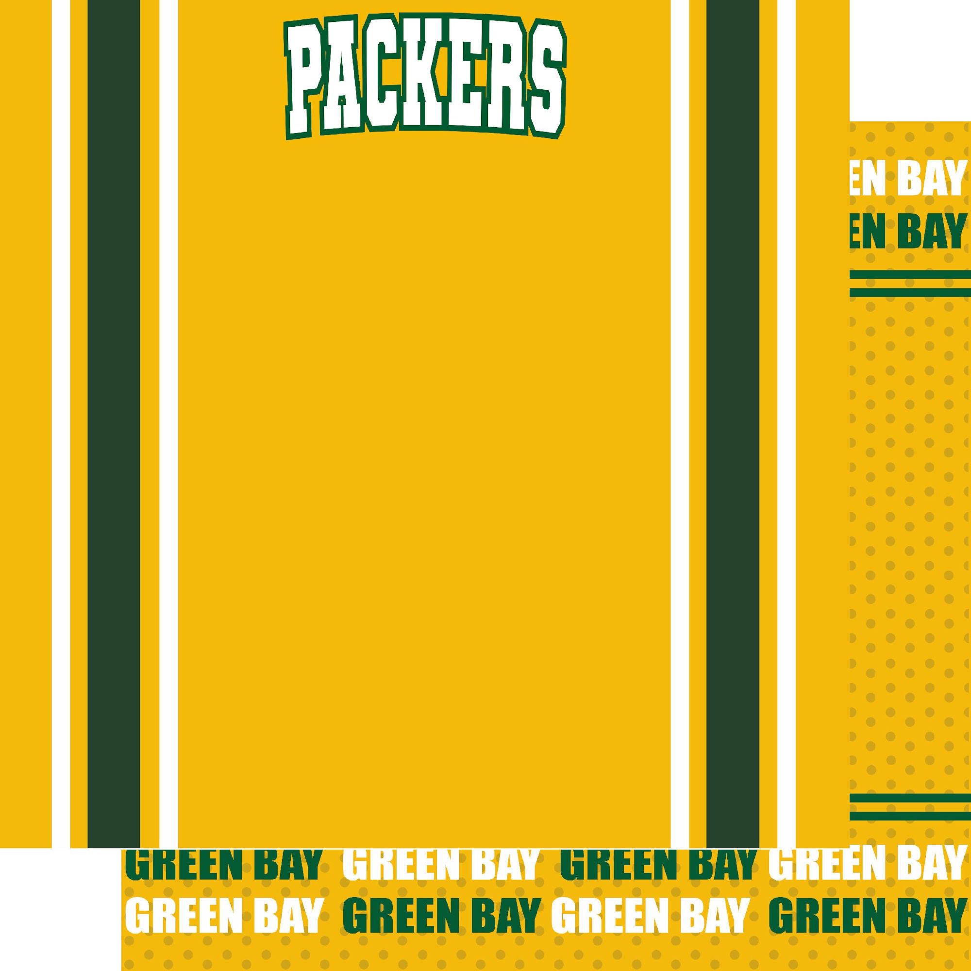 Football Season Collection Packers Football Jersey 12 x 12 Double-Sided Scrapbook Paper by SSC Designs