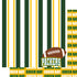 Football Season Collection Packers Sporty Stripes 12 x 12 Double-Sided Scrapbook Paper by SSC Designs