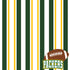 Football Season Collection Packers Sporty Stripes 12 x 12 Double-Sided Scrapbook Paper by SSC Designs
