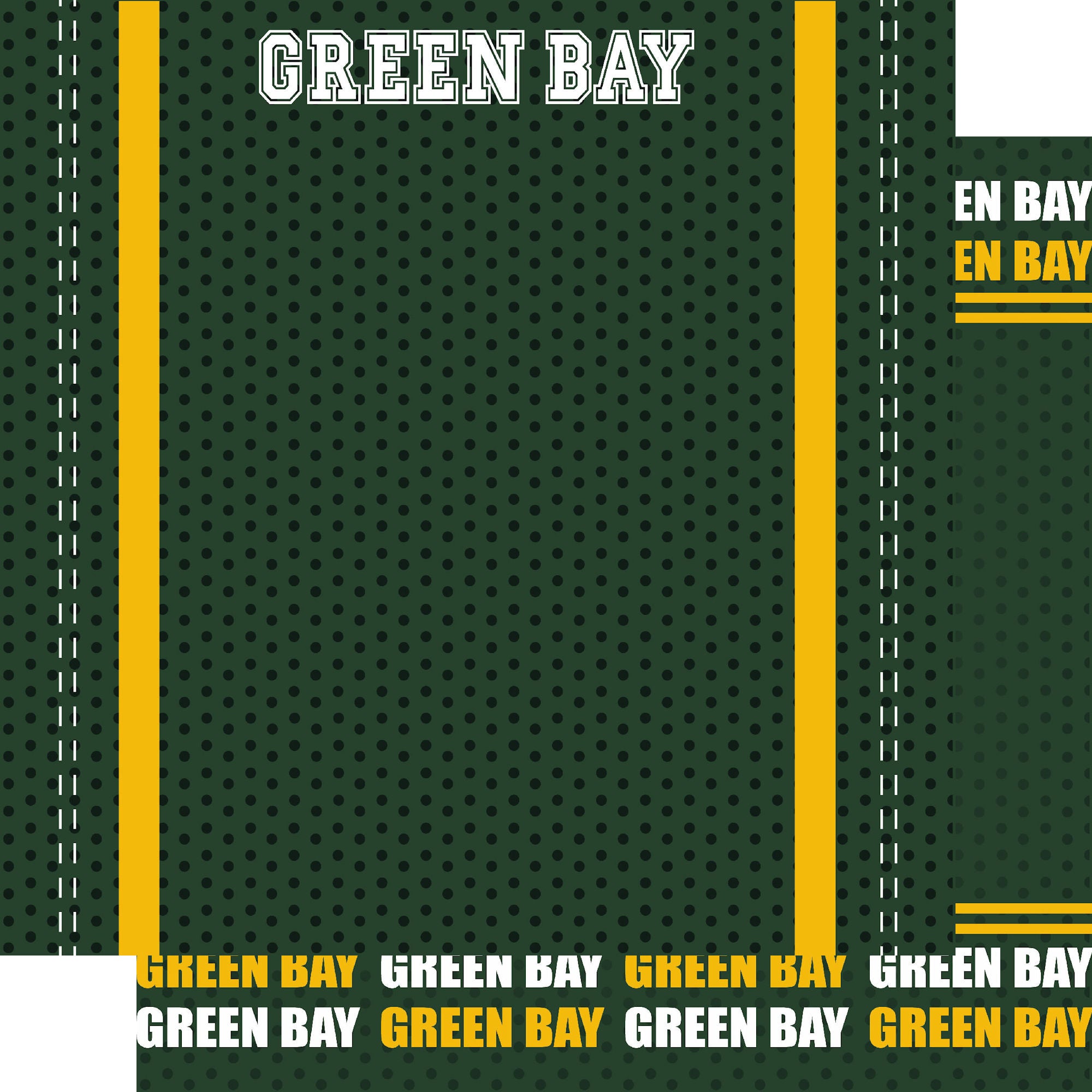 Football Season Collection Green Bay City Pride 12 x 12 Double-Sided Scrapbook Paper by SSC Designs