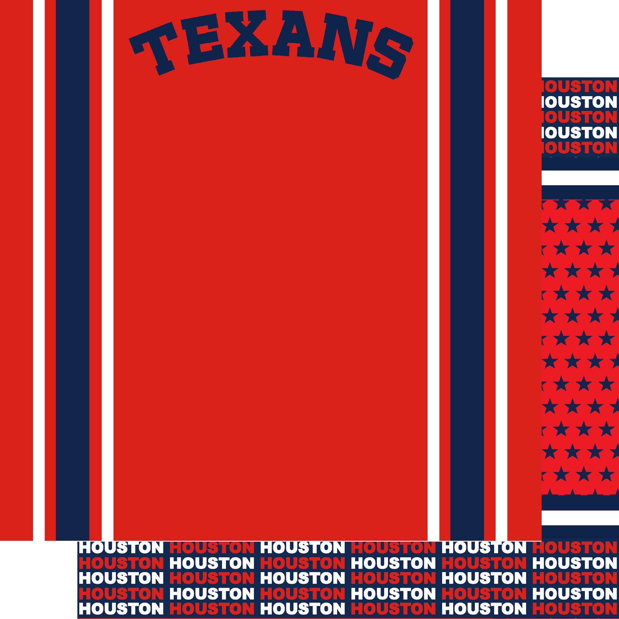 Football Season Collection Texans Football Jersey 12 x 12 Double-Sided Scrapbook Paper by SSC Designs