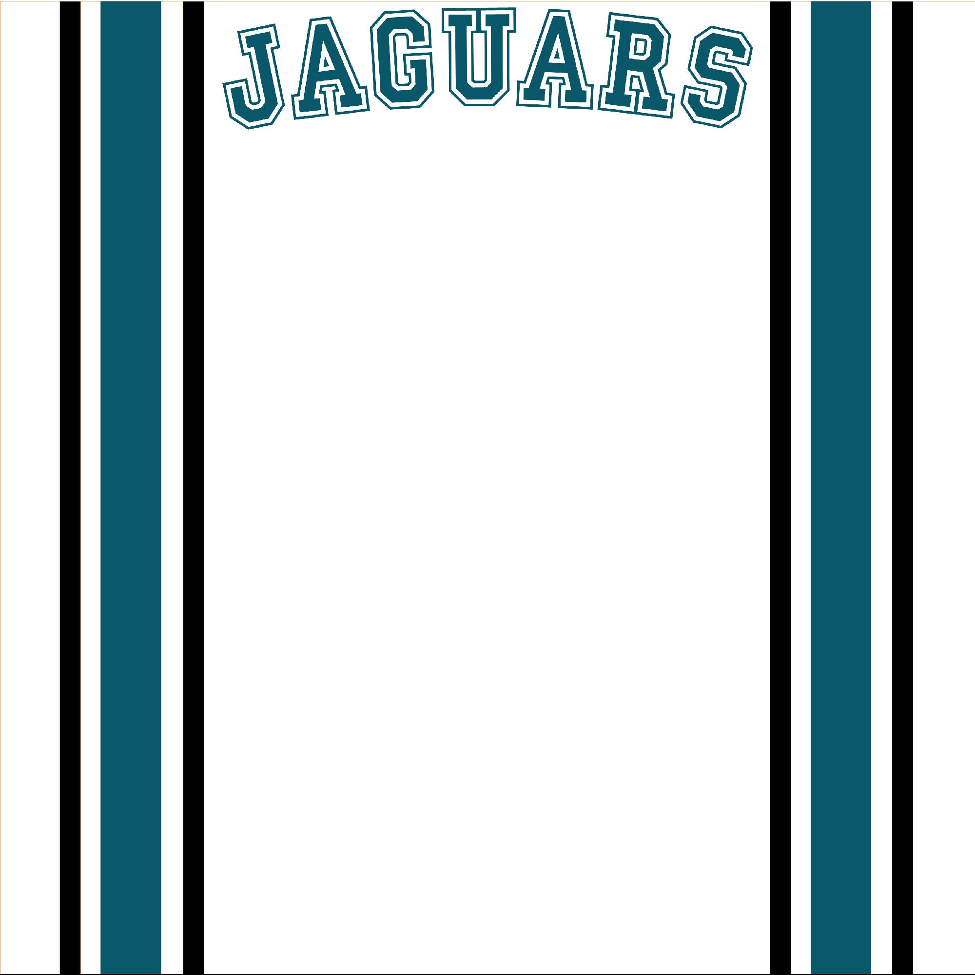 Football Season Collection Jaguars Football Jersey 12 x 12 Double-Sided Scrapbook Paper by SSC Designs