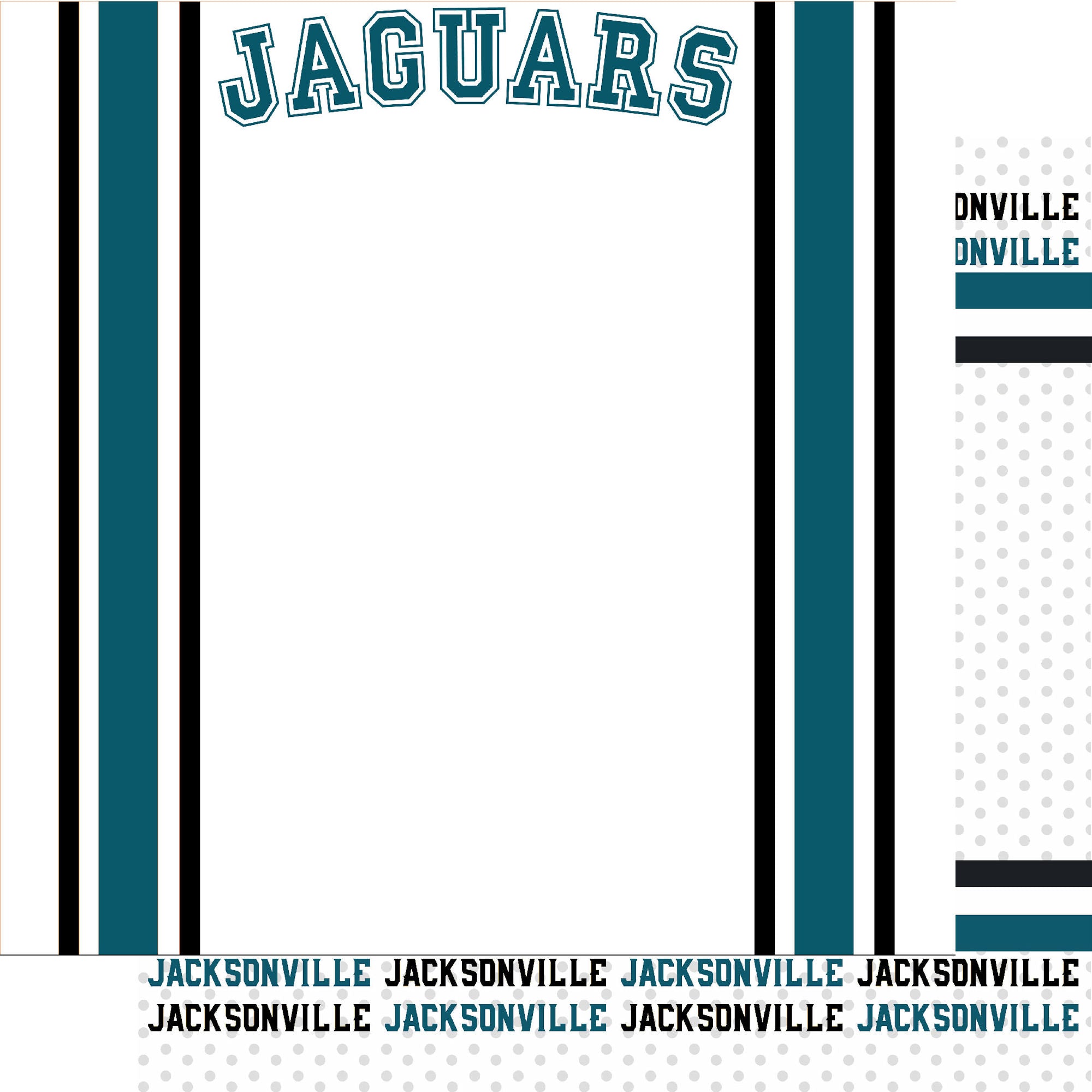 Football Season Collection Jaguars Football Jersey 12 x 12 Double-Sided Scrapbook Paper by SSC Designs
