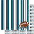 Football Season Collection Jaguars Sporty Stripes 12 x 12 Double-Sided Scrapbook Paper by SSC Designs