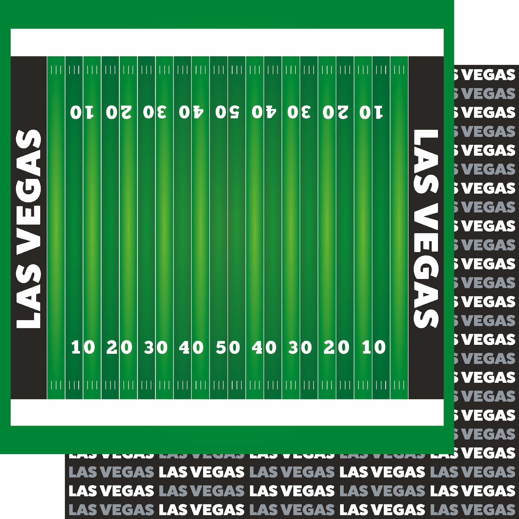 Football Season Collection Las Vegas On The Field 12 x 12 Double-Sided Scrapbook Paper by SSC Designs