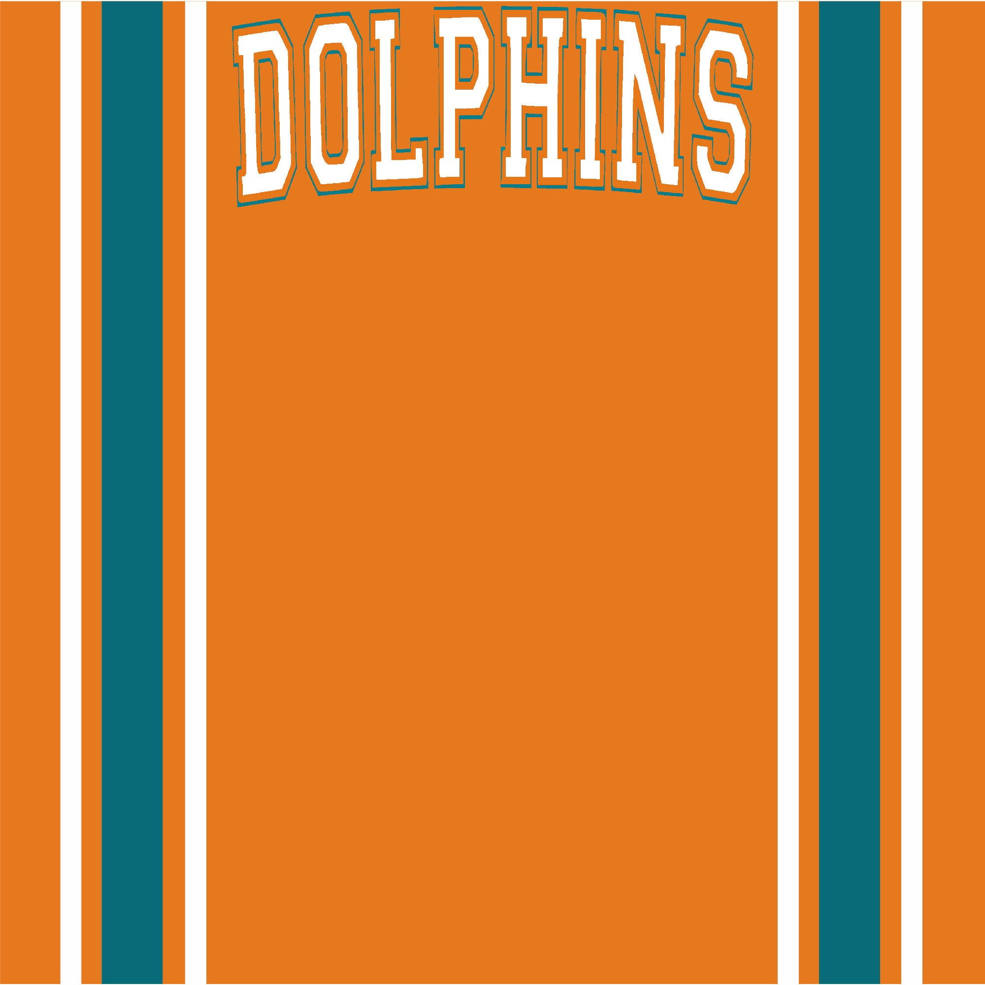 Football Season Collection Dolphins Football Jersey 12 x 12 Double-Sided Scrapbook Paper by SSC Designs