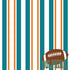 Football Season Collection Dolphins Sporty Stripes 12 x 12 Double-Sided Scrapbook Paper by SSC Designs