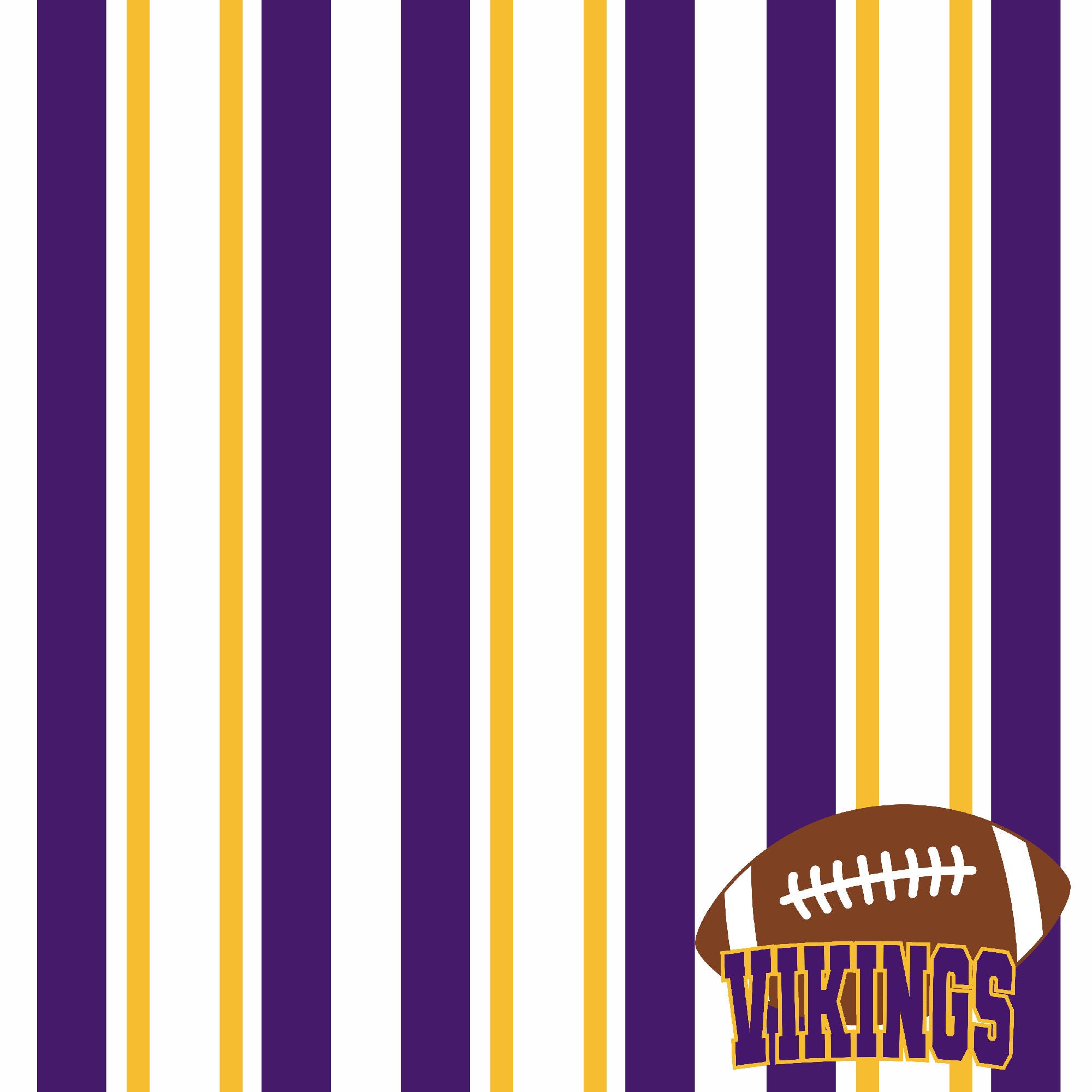 Football Season Collection Vikings Sporty Stripes 12 x 12 Double-Sided Scrapbook Paper by SSC Designs