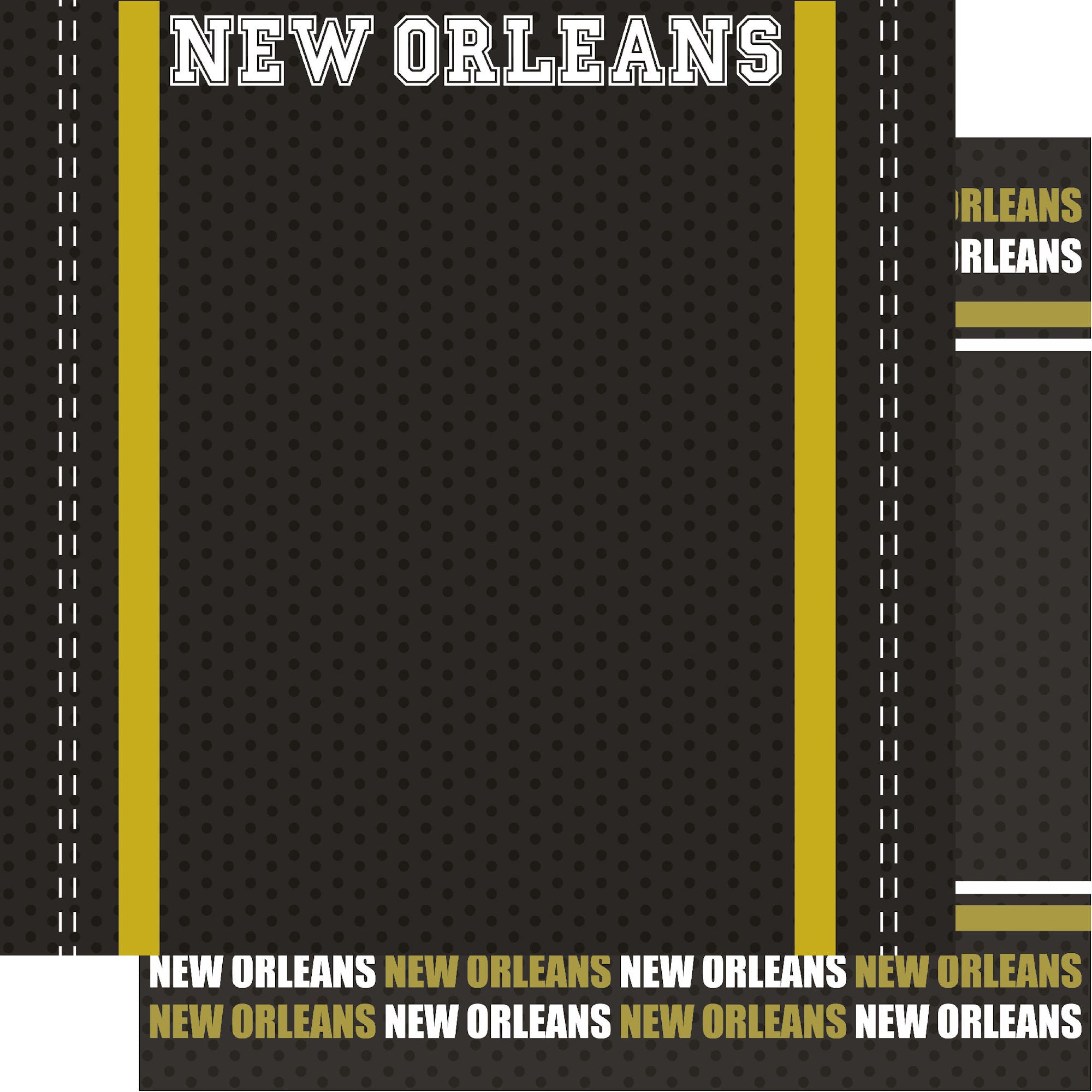 Football Season Collection New Orleans City Pride 12 x 12 Double-Sided Scrapbook Paper by SSC Designs