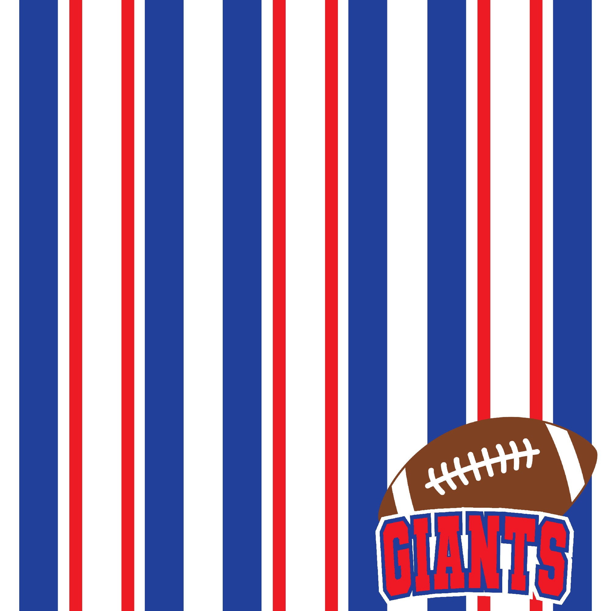 Football Season Collection Giants Sporty Stripes 12 x 12 Double-Sided Scrapbook Paper by SSC Designs