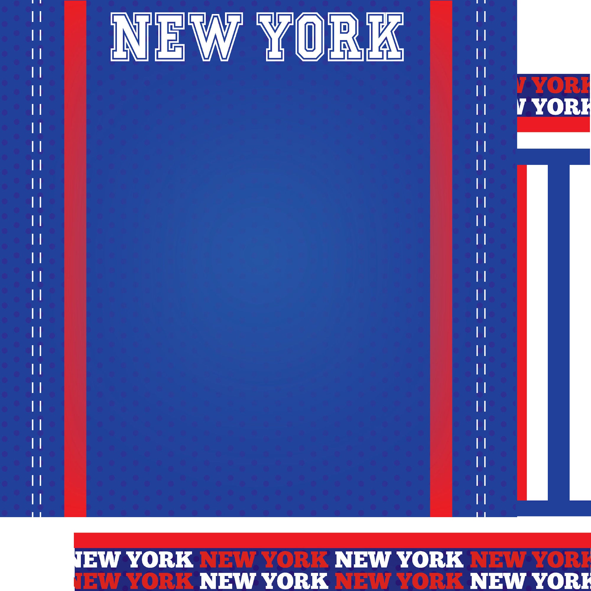 Football Season Collection New York City Pride 12 x 12 Double-Sided Scrapbook Paper by SSC Designs